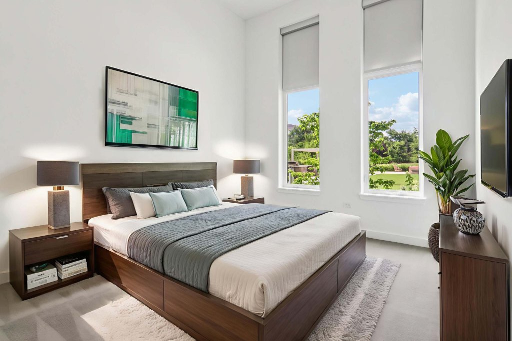 bedroom of the domain citygate apartments in naperville